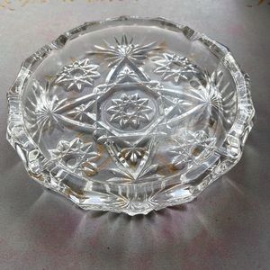 Vintage Star Burst Crystal Ashtray/Display-Tray/Serving Dish